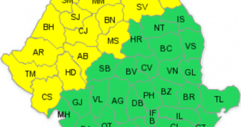 Atenționare meteo pentru toată Transulvania. Cod Galben de precipitații în vestul și nord-vestul țării.