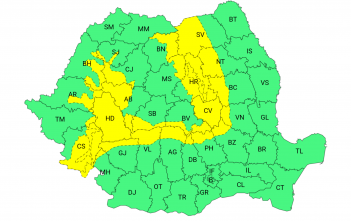Cod galben de furtuni pentru județul Alba.