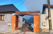 Incendiu puternic la Hamba: o anexă gospodărească a fost distrusă în totalitate